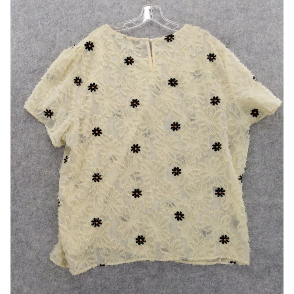 Shein‎ Curve Floral Embroidered Tunic Top 3D Texture 4XL - Picture 5 of 9